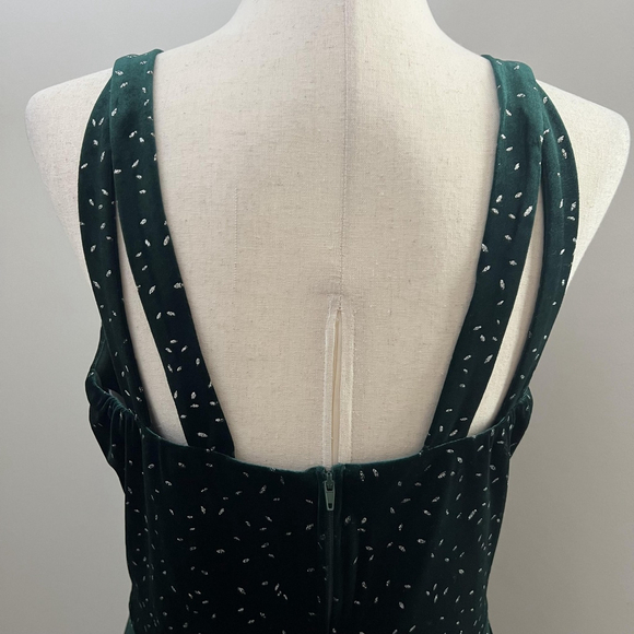 Xtraordinary Dress Juniors 15 Emerald Green Velvet Whimsigoth Fairycore Vamp - Picture 8 of 12